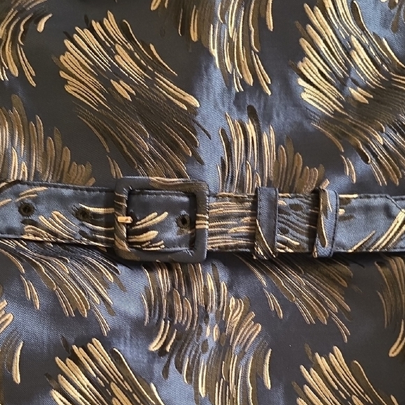 Anne Klein Blue and Black Patterned Mini Dress - Picture 2 of 16